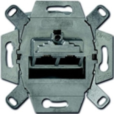 Механизм розетки компьютерной двойной (подходит для коннекторов RJ11, RJ12, RJ45), категория 5e, экранированная, до 100 МГц, ABB