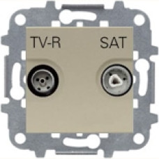 Розетка TV-R/SAT звезда, АВВ Зенит (шампань)