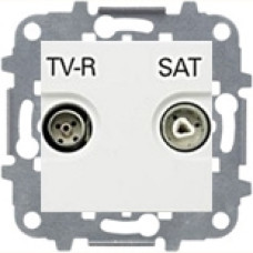 Розетка TV-R/SAT проходная, ABB Zenit (белая)