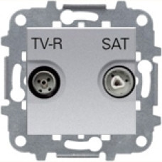 Розетка TV-R/SAT оконечная, ABB Zenit (серебристая)