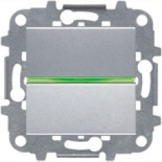 Переключатель одноклавишный с индикацией, 16А, ABB ZENIT (серебристый)