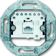 Механизм розетки телефонной, подходят коннекторы RJ11/RJ12 и RJ45, ABB