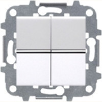 Переключатель 2-клавишный, 16А, ABB ZENIT (белый)